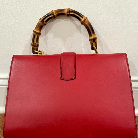 GUCCI Dionysus Large Bamboo Top Handle Bag Red - Picture 2 of 10